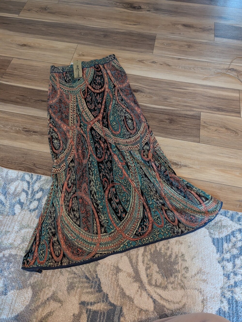 Peruvian Connection Jazmin Paisley Maxi Skirt.